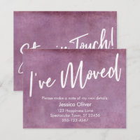 "I ve Moved" Typografie Grunge Pink Ankündigung