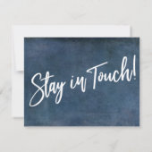 "I ve Moved" Typografy Grunge Navy Ankündigung (Rückseite)