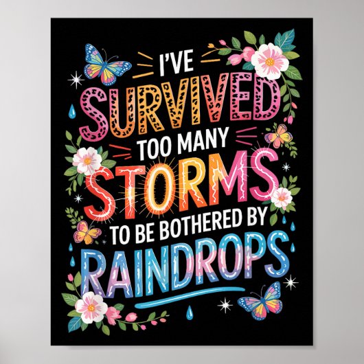 I’ve Survived Many Storms, Motivational Inspiring Poster (Vorne)