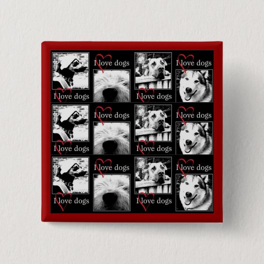 I verfolgt Liebe Knopf Button (Vorderseite)