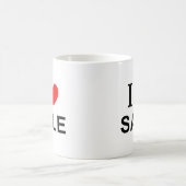 I ❤️ VERKAUF I LIEBE SALE I HEART SALE KAFFEETASSE (Mittel)