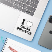 I {VERMISSTES HERZ} ORGANSPENDE AUFKLEBER (Laptop mit iPhone)