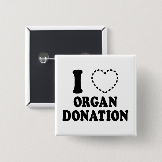 I {VERMISSTES HERZ} ORGANSPENDE BUTTON (Vorne & Hinten)