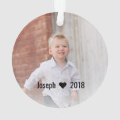 I versah Liebe mein Onkel Custom 2 Foto-Verzierung Ornament (Rückseite)