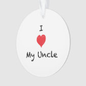 I versah Liebe mein Onkel Custom 2 Foto-Verzierung Ornament (Vorderseite)