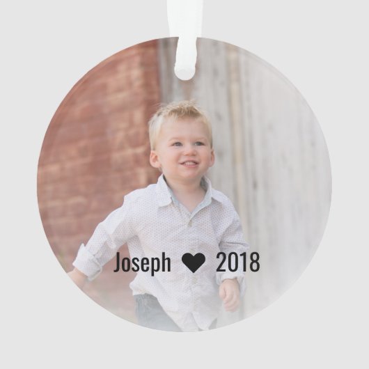 I versah Liebe-Papa-Gewohnheit 2 Foto-Verzierung Ornament (Rückseite)