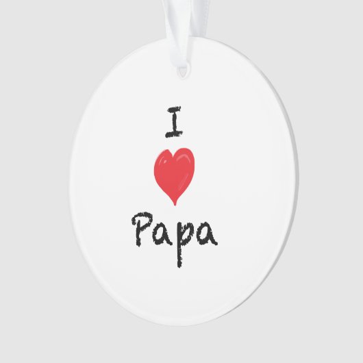 I versah Liebe-Papa-Gewohnheit 2 Foto-Verzierung Ornament (Vorderseite)