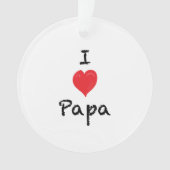 I versah Liebe-Papa-Gewohnheit 2 Foto-Verzierung Ornament (Vorderseite)