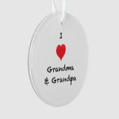 I versahen Liebe-Großmutter u. Großvater 2 Ornament (Vorderseite)