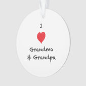 I versahen Liebe-Großmutter u. Großvater 2 Ornament (Vorderseite)