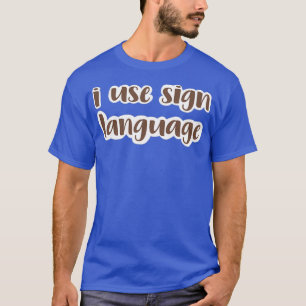 i Verwenden der Zeichensprache Medium braun T-Shirt