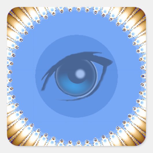 I Vision Quadratischer Aufkleber (Vorderseite)