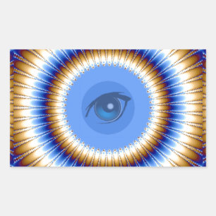 I Vision Rechteckiger Aufkleber