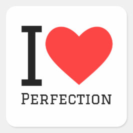I Vollkommenheit der Liebe Quadratischer Aufkleber