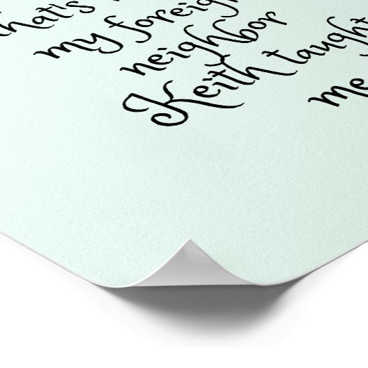 i vor e, außer nach C Poster (Ecke)