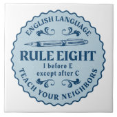 I vor E, außer nach C Rule Funny Fliese (Vorderseite)