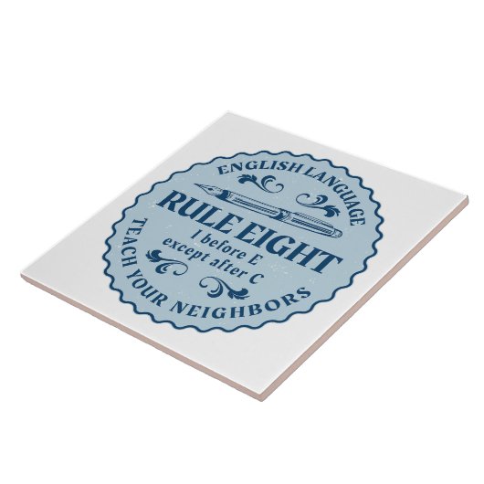 I vor E, außer nach C Rule Funny Fliese (Seite)