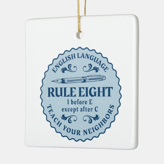 I vor E, außer nach C Rule Funny Keramikornament (Links)