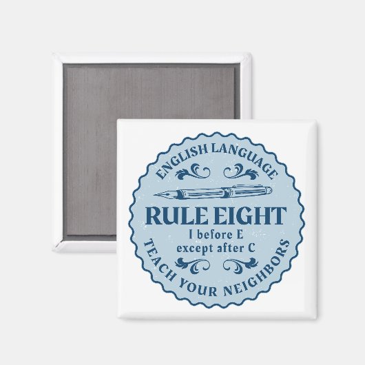 I vor E, außer nach C Rule Funny Magnet (Vorderseite/Rückseite)