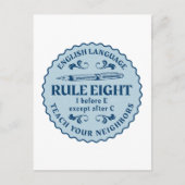 I vor E, außer nach C Rule Funny Postkarte (Vorderseite)