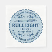 I vor E, außer nach C Rule Funny Serviette (Vorderseite)