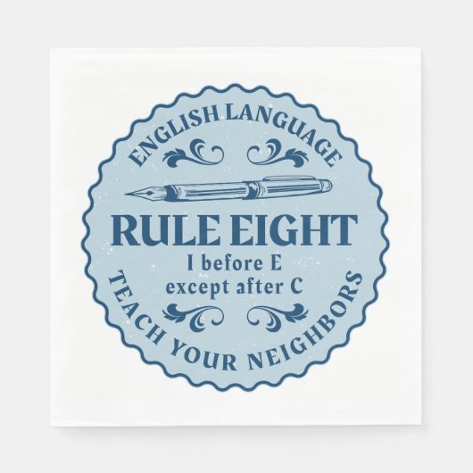 I vor E, außer nach C Rule Funny Serviette (Vorderseite)
