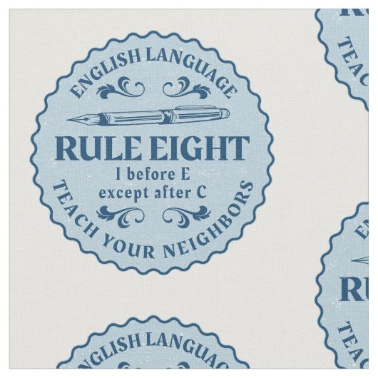 I vor E, außer nach C Rule Funny Stoff (Nahaufnahme)