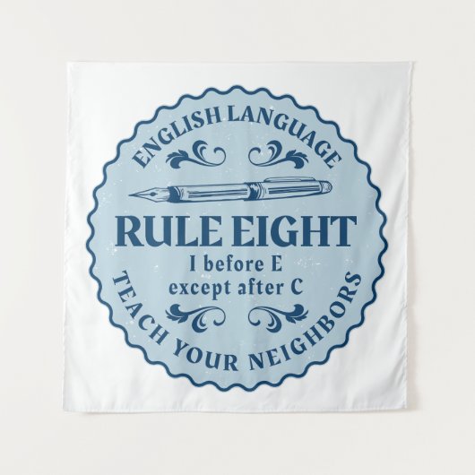 I vor E, außer nach C Rule Funny Wandteppich (Vorderseite)