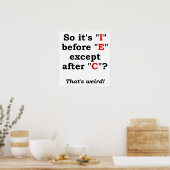 'I' vor 'E' Funny Poster (Küche)
