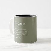 I Vor E - Grammar Rule Tasse - Olivenöl (Vorderseite Links)