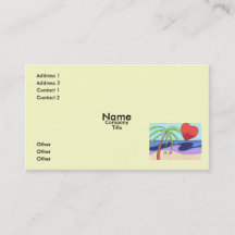 I. Vorlage für die Beach Business Card Liebe
