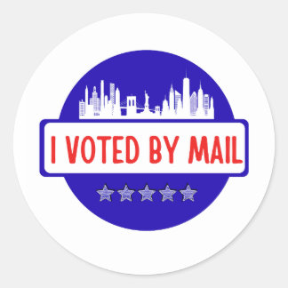I Voted by Mail Runder Aufkleber