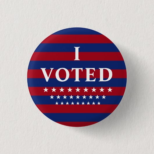 I Voted Stars Stripes USA Button (Vorderseite)
