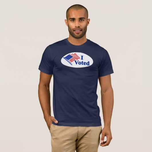 I Voted United States Flag Dark T-Shirt (Vorne ganz)