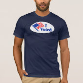 I Voted United States Flag Dark T-Shirt (Vorderseite)