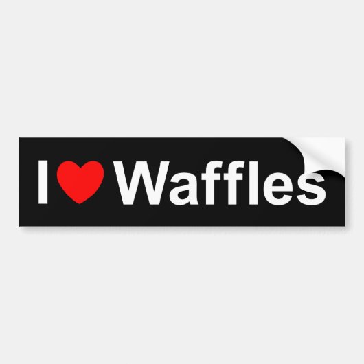 I Waffeln der Liebe-(Herz) Autoaufkleber (Vorne)