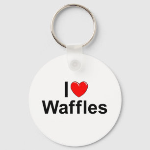I Waffeln der Liebe-(Herz) Schlüsselanhänger