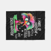 I Wake Up Everyday With A Good Attitude, Funny Sar Fleecedecke (Vorderseite (Horizontal))