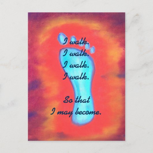 I walk postcard postkarte (Vorderseite)