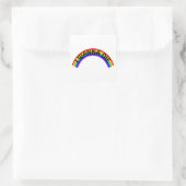 I Wanna Die - Rainbow Quadratischer Aufkleber (Tasche)