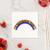 I Wanna Die - Rainbow Serviette (Beispiel)