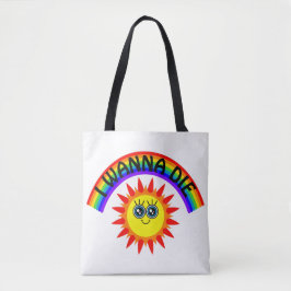 I Wanna Die - Regenbogen Lächeln Sun Tasche