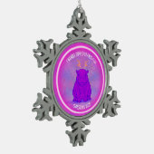I Wanna Hippopotamus for Christmas - Purple Schneeflocken Zinn-Ornament (Links)