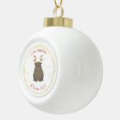 I Wanna Hippopotamus Reindeer for Christmas 2025 Keramik Kugel-Ornament (Rechts)