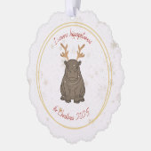 I Wanna Hippopotamus Reindeer for Christmas 2025 Ornament Karte (Links)
