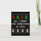 I Want 2020 All Done Ugly Christmas Sweater 2020 F Karte (Vorderseite)