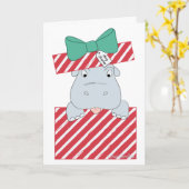 I Want a Hippopotamus for Christmas Karte (Gelbe Blume)