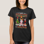 I Want A Hippopotamus For Christmas Santa Reindeer T-Shirt (Vorderseite)