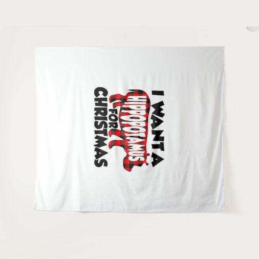 I Want a Hippopotamus for Christmas Wandteppich (Vorderseite (Horizontal))