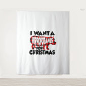 I Want a Hippopotamus for Christmas Wandteppich (Vorderseite)